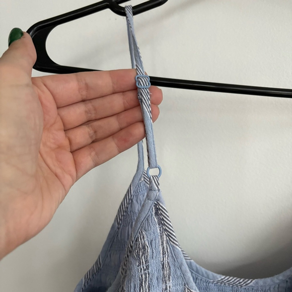 aerie At the Barre Unlined Blue & White Striped Midi Dress Sz XS - Picture 11 of 11